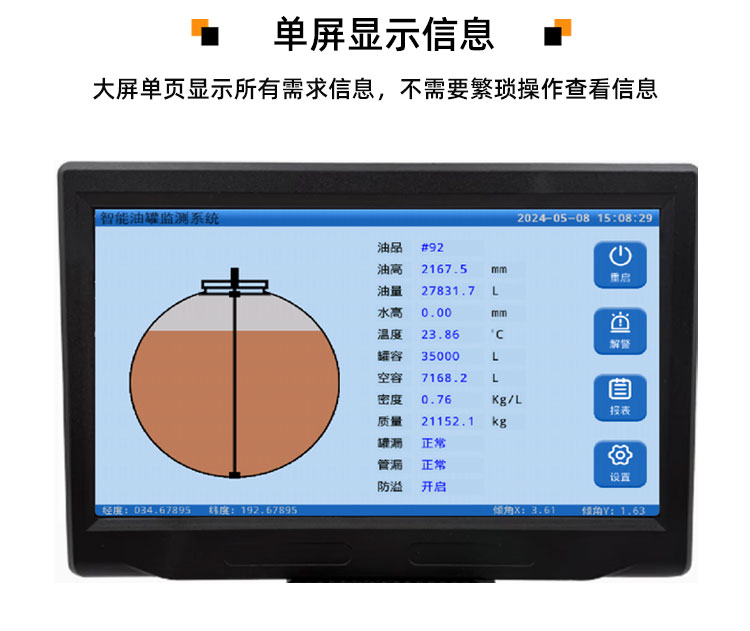 盈安加油點(diǎn)油罐液位儀